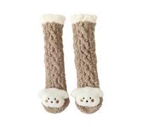 Qsvbeeqj Jolies chaussettes épaisses d'automne et d'hiver pour bébé - Chaudes de pieds - Motif animaux de dessin animé - Chaussettes longues tendance - Unisexe, Chiot coincé, One Size