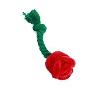 Qsvbeeqj Jouet interactif en peluche à mâcher pour chiens de petite taille et chiens - Jouet couineur en forme de fleur de rose pour réduire l'ennui