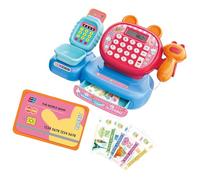 Qsvbeeqj Jouet interactif Treat Play Cassier pour enfants - Supermarché réaliste - Expérience des mathématiques éducatives - Jeu éducatif à partir de 3 enfants - Jouet de checkout de supermarché