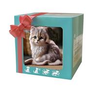Qsvbeeqj Jouet réaliste en peluche pour chat avec aboiements de simulation Barking Plumeau à queue Corde de traction Robot chats pour apprendre à ramper en bas âge Éducation