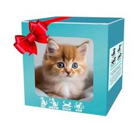 Qsvbeeqj Jouet réaliste en peluche pour chat avec aboiements de simulation Barking Plumeau à queue Corde de traction Robot chats pour apprendre à ramper en bas âge Éducation