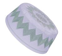 Qsvbeeqj Kippa Chapeau de prière traditionnel Kippah pour hommes musulmans brodé pour l'Aïd, Vert, M
