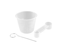 Qsvbeeqj Kits complets de mesure de cuisson pour lave-vaisselle Tasse doseuse Cuillère avec crochet à pâte en plastique pour fabricant de pain Machine à pain Outil de retrait de pagaie