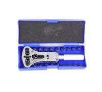 Qsvbeeqj Kits de réparation de montres ergonomiques avec mécanisme à trois mâchoires, ouvre-boîtier pour enlever le boîtier arrière en douceur et protections ouvre-boîtier en acier, bleu