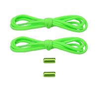 Qsvbeeqj Lacets de chaussures paresseux en nylon à haute élasticité avec ailettes en métal pour différents types de baskets à lacets pour un usage quotidien lacets étudiants, Vert fluorescent, Taille