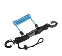 Qsvbeeqj Lanière de plongée en acier inoxydable à ressort enroulée avec boucle à dégagement rapide pour kayak, caméras, laisse, plongée avec tuba