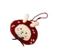 Qsvbeeqj Lapin Peluche Ornement Sac Champignon Charme Porte-clés pour le charme à vos biens qui sont parfaits pour la décoration et la décoration de Noël, a