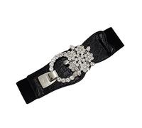 Qsvbeeqj Large ceinture élastique pour les femmes ceinture de taille cummerbund cinchs cristal ceinture strass élastique pour robe large stretch femmes, A, Taille Unique