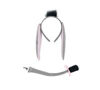 Qsvbeeqj L'ensemble de costume d'âne comprend une queue, un bandeau, un nez, un nœud papillon, une jupe, un costume d'Halloween pour enfant, accessoire de costume d'âne