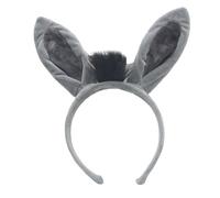 Qsvbeeqj L'ensemble de costume d'âne comprend une queue, un bandeau, un nez, un nœud papillon, une jupe, un costume d'Halloween pour enfant, accessoire de costume d'âne