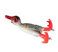 Qsvbeeqj Leurre de Pêche Souple Hélice 3D Pêche Appâts Canards Topwaters Natation Appât Double Crochet Leurre de Canard Appât Artificiel