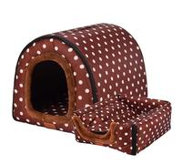 Qsvbeeqj Lit chaud pour chat pour chat intérieur motif dessin animé lits cachés maison de tente chiots petits chiens fond antidérapant niche pour chien intérieur chiens de taille moyenne