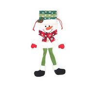Qsvbeeqj Long Patte Père Noël Bonhomme de Neige Élan Noël Bouteille de Vin Couverture Décoration Sacs de Bouteille de Vin avec Cordon Réutilisable pour Protéger la Décoration Sacs Ménage