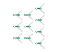 Qsvbeeqj Lot de 10/20 émerillons de ligne de pêche - 8 anneaux moulés - Protecteurs pour double hameçon subline - Pêche à l'écharde - Attache