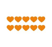 Qsvbeeqj Lot de 10 autocollants colorés en forme de cœur pour voiture - Réfléchissants et imperméables - Avec adhésif puissant - Pour décoration extérieure - Réparation de rayures - En PVC imperméable