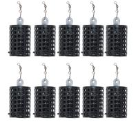 Qsvbeeqj Lot de 10 mangeoires rondes en fer pour leurres de pêche