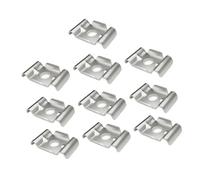 Qsvbeeqj Lot de 10 supports de clôture renforcés - Matériel de clôture papillon - Clip pour système de clôture de confidentialité - Accessoires de clôture en acier inoxydable