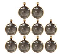 Qsvbeeqj Lot de 10 supports de pendentifs ronds en alliage de 25 mm pour fabrication de colliers et porte-clés