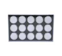 Qsvbeeqj Lot de 15 boîtes de présentation rondes en acrylique pour pierres précieuses et objets de collection avec couvercle à vis facile d'accès transparent