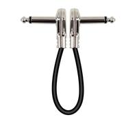 Qsvbeeqj Lot de 2 câbles de guitare 6 35 mm mâle 1/4" mâle à angle droit pour pédales d'effets et équipement acoustique