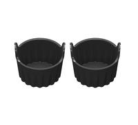 Qsvbeeqj Lot de 2 caissettes en silicone faciles à utiliser pour friteuses à air, caissettes en silicone pour œufs pochés, friteuses à air