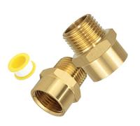 Qsvbeeqj Lot de 2 fiches plumbing en laiton 1/2" filetage G vers mâle