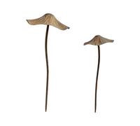 Qsvbeeqj Lot de 2 piquets de jardin en fer marron pour décoration extérieure