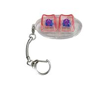 Qsvbeeqj Lot de 2 touches de touches pour jouets - Testeur de porte-clés - Commentaires tactiles pour soulager l'anxiété - Jouet de bureau et de voyage - Porte-clés créatif