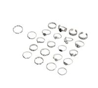 Qsvbeeqj Lot de 22 bagues vintage serpentins en relief Yin Yang Taiji pour les amateurs et les chercheurs de style unique