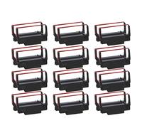 Qsvbeeqj Lot de 24 cartouches de ruban ERC30 ERC-30 30 34 38 B/R pour ERC30/ERC34/ERC38 TM-U220 Bixolon GRC-220BR M188B ruban noir et rouge