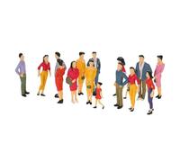 Qsvbeeqj Lot de 25 figurines miniatures de ville dans des poses assorties idéales pour les modèles d'architecture et les projets scolaires, kits de modélisme, chemins de fer, personnes posées