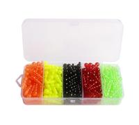 Qsvbeeqj Lot de 250 perles de pêche appâts pour pêche accusée de pêche en ligne Spinner Lures L'approvisionnement pour la fabrication de perles de pêche en eau salée