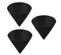 Qsvbeeqj Lot de 3 doublures de jardin en feutre noir 30,5 cm/30,5 cm/30,6 cm/40,6 cm - Inserts de pots de plantes suspendus - Cônes moulés et respirants - Pour la santé des racines