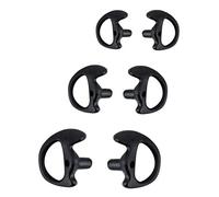 Qsvbeeqj Lot de 3 paires d'écouteurs radio en silicone souple pour casque acoustique - Forme d'oreille radio bidirectionnelle