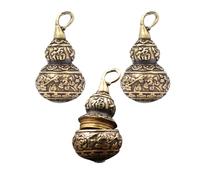 Qsvbeeqj Lot de 3 pendentifs en forme de citrouille - Accessoires de bijoux - En laiton - Texture pour ouvrir le pendentif