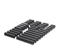 Qsvbeeqj Lot de 34 guides de gestion de cordon en PVC pour lignes gainées de 3 à 3,6 mm pour alimentation d'ordinateur