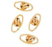 Qsvbeeqj Lot de 4 boucles d'oreilles légères en métal pour oreilles durables - Bouchons d'oreille discrets - Patchs confortables