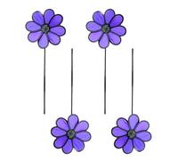 Qsvbeeqj Lot de 4 moulins à vent de fleurs Créatif Effaroucheur d'oiseaux Cour extérieure Moulin à vent Jardin Décoration Enfants Jouets Ornements Protection des oiseaux Spinner
