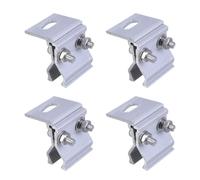 Qsvbeeqj Lot de 4 pinces photovoltaïques en aluminium pour panneau solaire - Fixation pour la stabilité et la sécurité - Pour la maison et le commerce - Projets solaires au sol