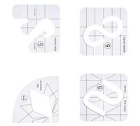 Qsvbeeqj Lot de 4 règles de matelassage en acrylique transparent - Modèles de courtepointe - Outil de matelassage pour patchwork quilting - Fixation du pied avec règles guides