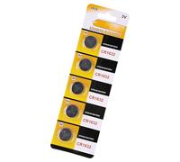 Qsvbeeqj Lot de 5/10 piles bouton au lithium CR1616 CR1620 CR1625 CR1632 3 V pour télécommandes et appareils électroniques