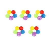 Qsvbeeqj Lot de 5 balles en cristal pour chien avec clochettes intégrées - Amusant pour le dressage interactif des chiens - Che d'intérieur - Boules de friandises douces avec clochettes
