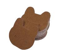 Qsvbeeqj Lot de 50 cartes de présentation en papier kraft pour boucles d'oreilles en forme de chat, taille unique, Comme décrit