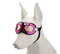 Qsvbeeqj Lunettes de chien Protection des yeux Lunettes de soleil Protection contre le vent Personnalité Chiot Lunettes pour petits chiens médias Lunettes de sécurité flexibles