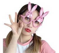 Qsvbeeqj Lunettes de costume de Pâques, monture de lunettes de Pâques, accessoires photo, lunettes de simulation, lunettes de fête amusante, lunettes de cosplay pour adultes