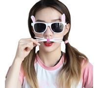 Qsvbeeqj Lunettes de costume de Pâques, monture de lunettes de Pâques, accessoires photo, lunettes de simulation, lunettes de fête amusante, lunettes de cosplay pour adultes