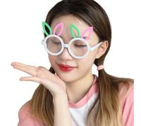 Qsvbeeqj Lunettes de costume de Pâques, monture de lunettes de Pâques, accessoires photo, lunettes de simulation, lunettes de fête amusante, lunettes de cosplay pour adultes