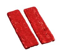 Qsvbeeqj Manchons de bras à paillettes scintillantes pour tenues de festival, pour divers événements et fêtes, Rouge, taille unique