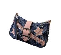 Qsvbeeqj Mode Épaule avec Décoration Étoile Sac Aisselles Créatif Bureau Sac Aisselles pour Femmes Accessoires Punk Tendance Sac Cadeau, Star Dark Blue