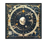 Qsvbeeqj Moon Planet Tarot Nappe Cartes de Dieu Table Tissu Tapisserie Astrologie Sorcellerie Deck Tissu Décoration Murale Cartes de Dieu Table Mur Décors